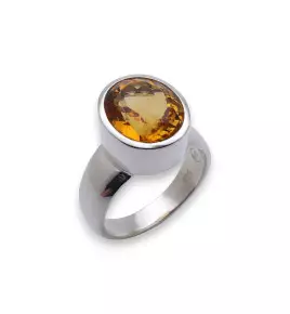 bague citrine femme