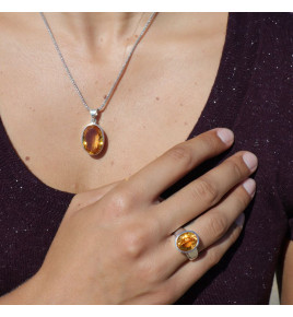 bijou citrine femme