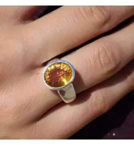 bague citrine femme
