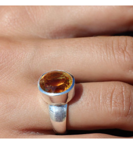 citrine bijoux argent
