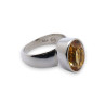 bague argent et citrine