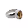 bague argent et citrine