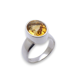 citrine bague argent