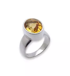 citrine bague argent