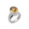 citrine bague argent