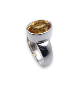 citrine bague argent femme