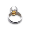 bague argent pierre jaune femme