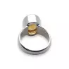 bague argent pierre jaune femme