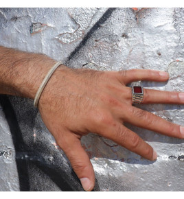 bague homme avec cornaline