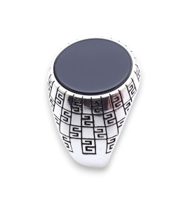 bague homme argent onyx noir