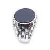 bague homme argent onyx noir