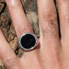 bague argent homme avec onyx
