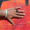 onyx bague noir homme