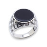 bague argent onyx homme