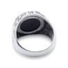 bague argent homme avec onyx noir