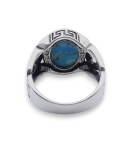 bague turquoise argent homme