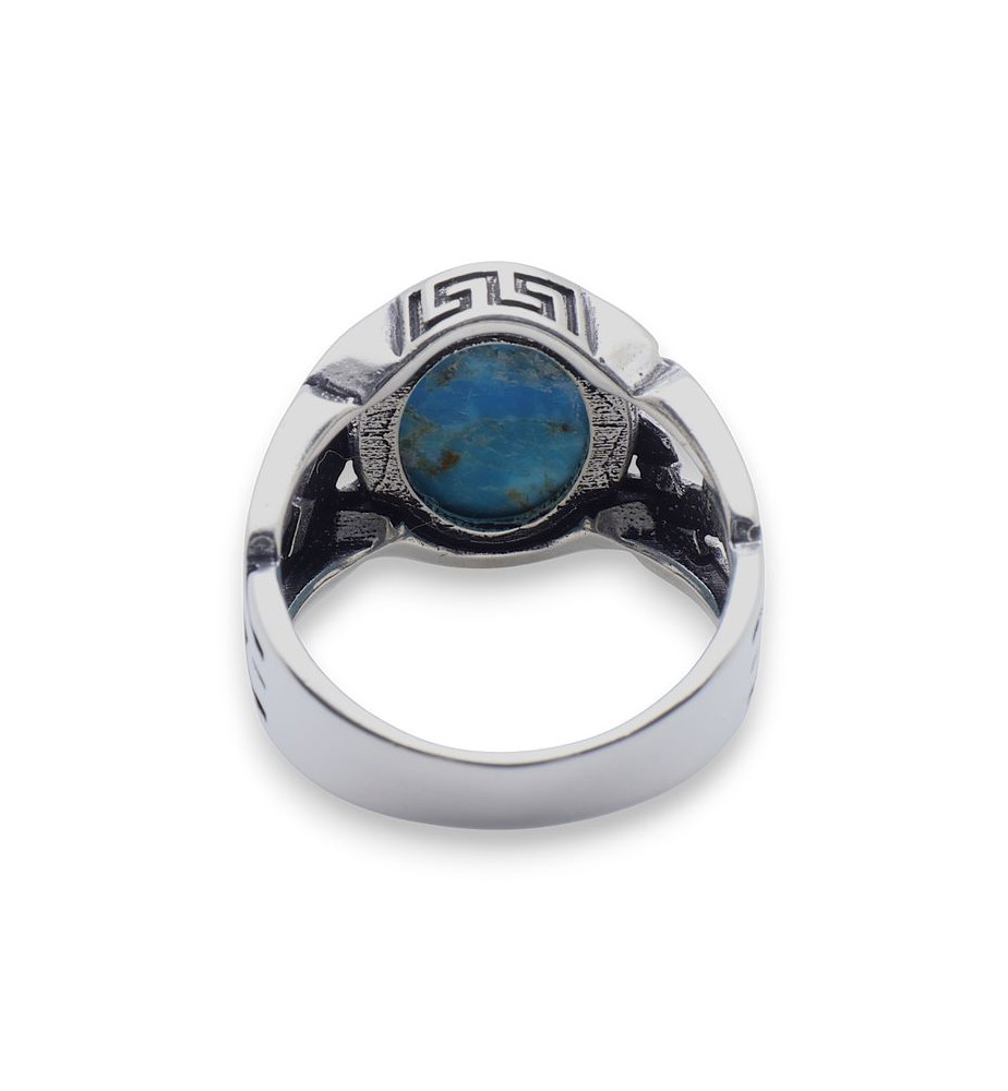 bague turquoise argent homme