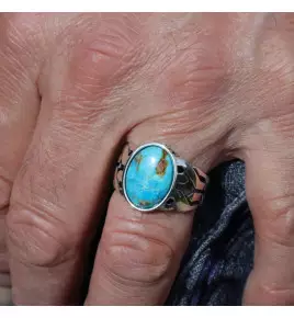 turquoise bague homme