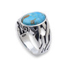 bague turquoise homme