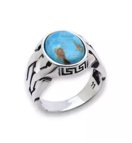 turquoise bague homme
