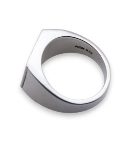 bague argent blanc pour homme