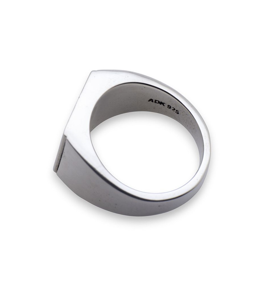 bague argent blanc pour homme