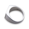 bague argent blanc pour homme