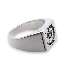 bague argent pour homme motif spirale