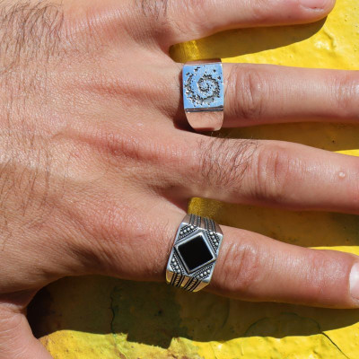 bague argent pour femme motif spirale