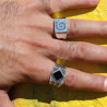 bague argent pour femme motif spirale