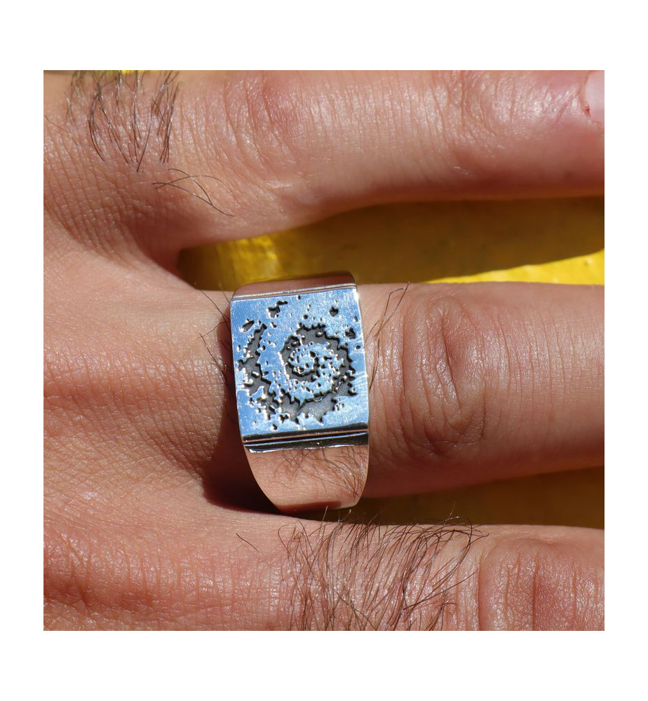 bague argent carré