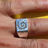 bague argent carré