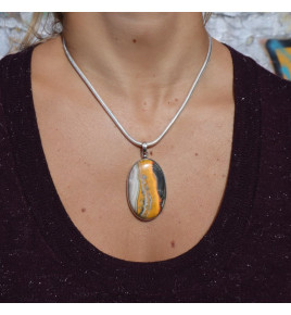 pendentif jaspe bourdon