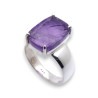 améthyste brute bague argent