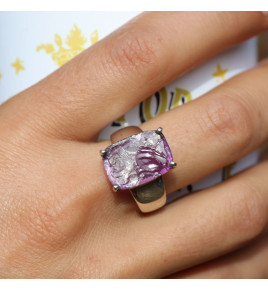 bague argent et améthyste