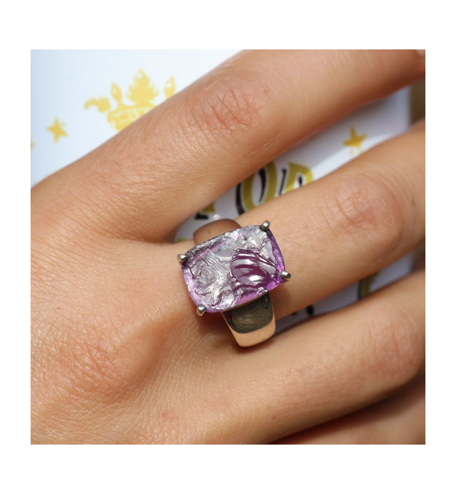 bague argent et améthyste