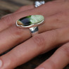 calcédoine chrome bague