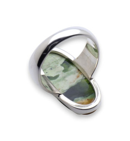 bague argent calcedoine