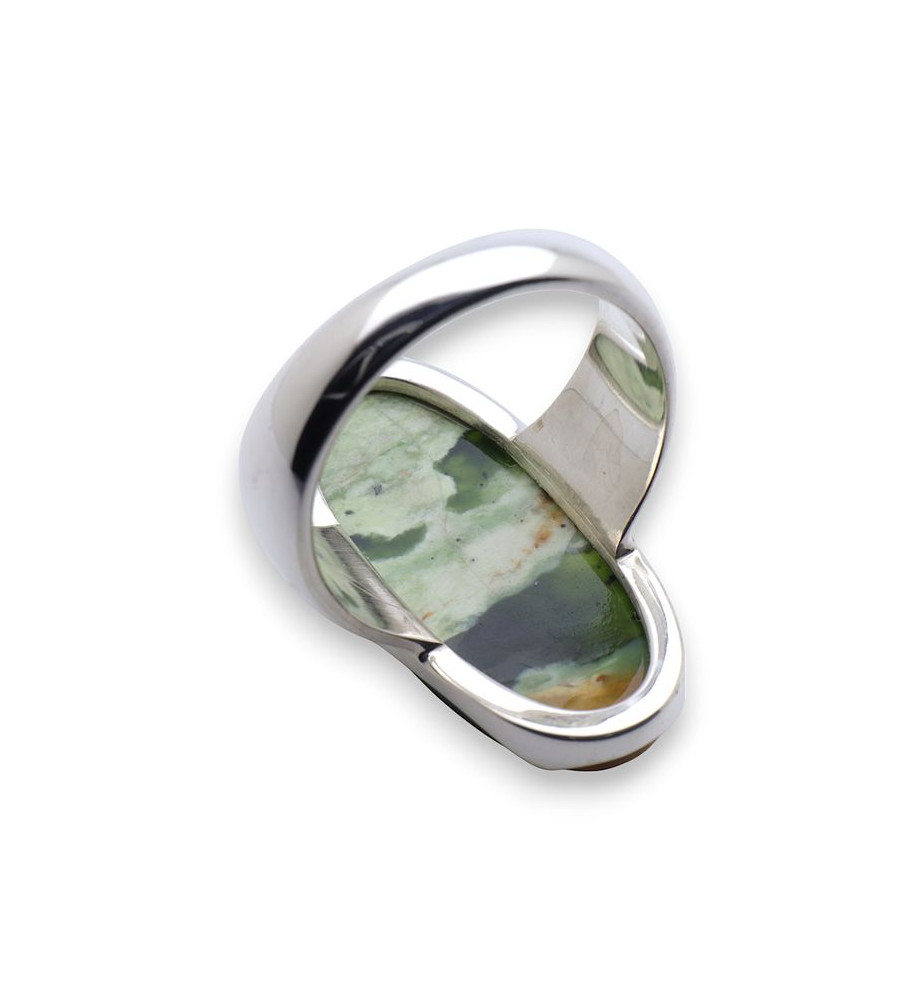 bague argent calcedoine