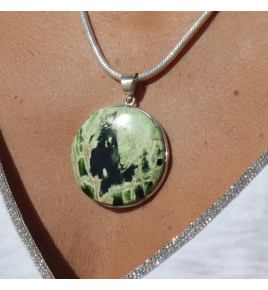 pendentif calcédoine verte