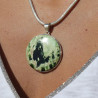 pendentif calcédoine verte