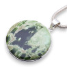 pendentif argent pierre verte