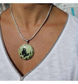 calcédoine chrome pendentif