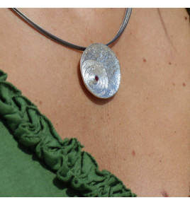 pendentif rubis argent