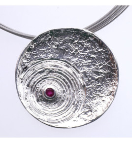 pendentif rubis argent