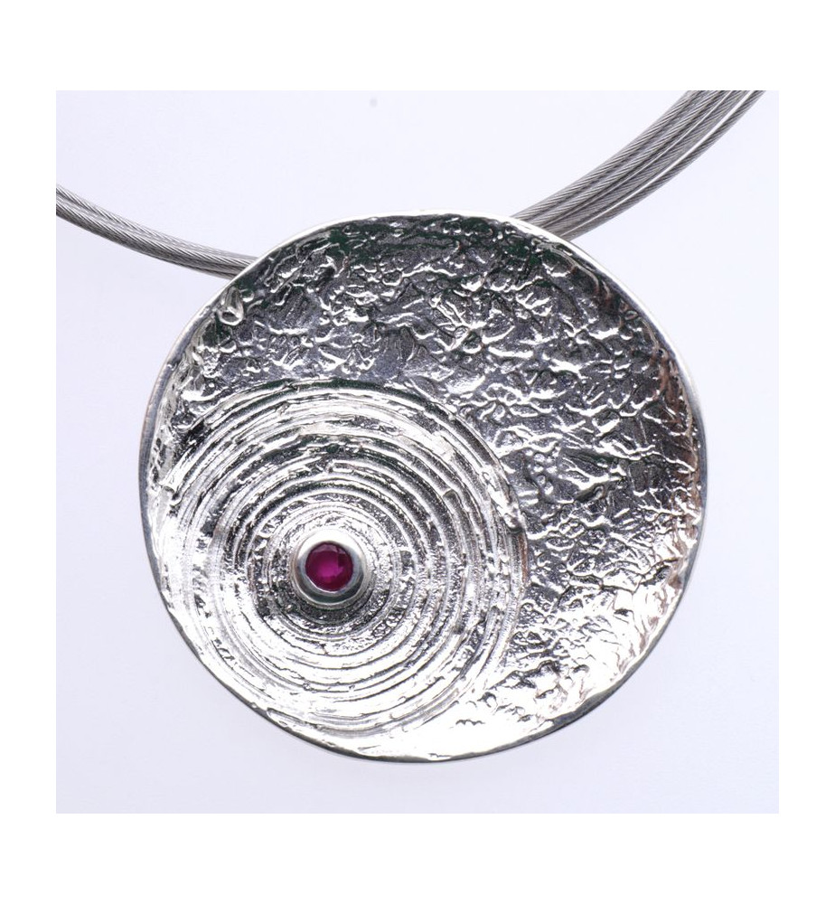 pendentif rubis argent