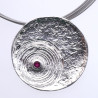 pendentif rubis argent