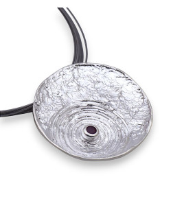 pendentif rubis argent original