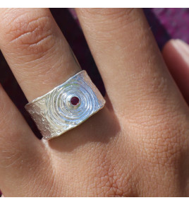 bague rubis argent