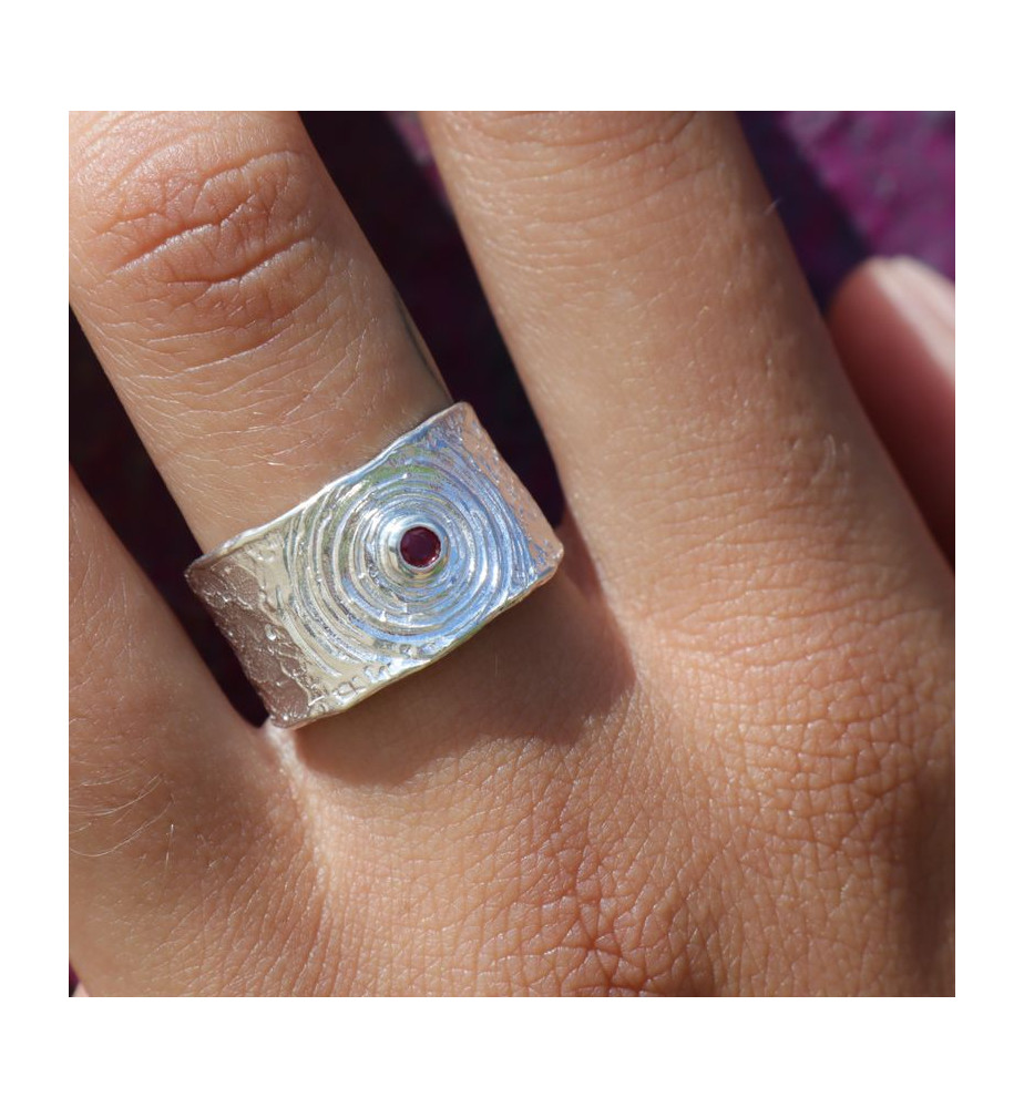 bague rubis argent